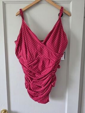 Torrid Red Polka Dot One-Piece Swimsuit